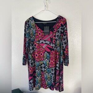 Eva Varro Multicolor Geometric Blouse